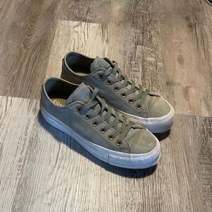 Converse Olive Canvas Sneakers